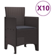 Afuera Living 11 Piece Poly Rattan Garden Dining Set in Brown