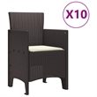 Afuera Living 11 Piece Poly Rattan Garden Dining Set in Brown