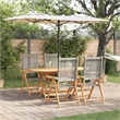 Afuera Living Contemporary 5 Piece Poly Rattan Garden Dining Set in Gray
