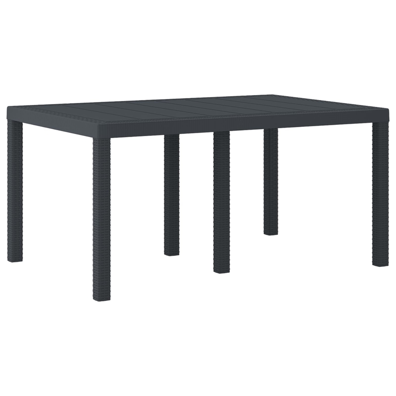 Afuera Living 5 Piece Poly Rattan Garden Dining Set in Anthracite