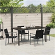 Afuera Living 5 Piece Poly Rattan Garden Dining Set in Black