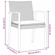 Afuera Living Contemporary 5 Piece Rattan Garden Dining Set in Black