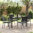 Afuera Living 5 Piece Rattan Garden Dining Set in Anthracite