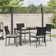 Afuera Living 5 Piece Rattan Garden Dining Set in Anthracite