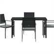 Afuera Living 5 Piece Rattan Garden Dining Set in Anthracite