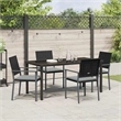 Afuera Living 5 Piece Rattan Garden Dining Set in Anthracite