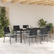 Afuera Living 7 Piece Rattan Garden Dining Set in Anthracite