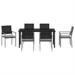 Afuera Living 7 Piece Rattan Garden Dining Set in Anthracite