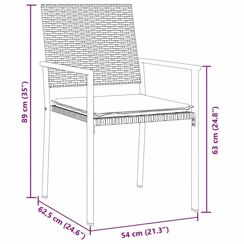 Afuera Living 7 Piece Rattan Garden Dining Set in Anthracite