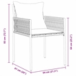 Afuera Living 5 Piece Poly Rattan Garden Dining Set in Black