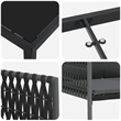 Afuera Living 5 Piece Poly Rattan Garden Dining Set in Black