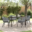 Afuera Living 5 Piece Poly Rattan Garden Dining Set in Anthracite