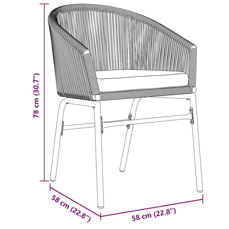 Afuera Living 5 Piece Poly Rattan Garden Dining Set in Anthracite