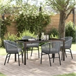 Afuera Living 5 Piece Poly Rattan Garden Dining Set in Anthracite
