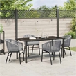 Afuera Living 5 Piece Poly Rattan Garden Dining Set in Anthracite