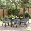 Afuera Living 7 Piece Poly Rattan Garden Dining Set in Anthracite