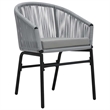 Afuera Living 7 Piece Poly Rattan Garden Dining Set in Anthracite