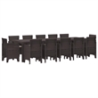 Afuera Living Contemporary Poly Rattan Garden Dining Set in Brown