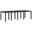 Afuera Living Contemporary Poly Rattan Garden Dining Set in Anthracite