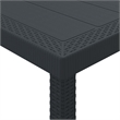 Afuera Living Contemporary Poly Rattan Garden Dining Set in Anthracite