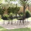 Afuera Living 5 Piece Poly Rattan Garden Dining Set in Black