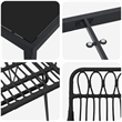Afuera Living 5 Piece Poly Rattan Garden Dining Set in Black