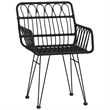 Afuera Living 7 Piece Poly Rattan Garden Dining Set in Black