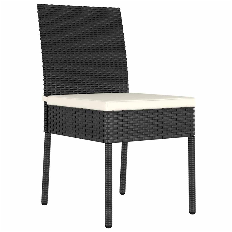 Afuera Living 5 Piece Poly Rattan Garden Dining Set in Black