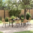 Afuera Living 7 Piece Poly Rattan Garden Dining Set in Brown