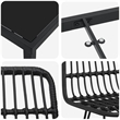 Afuera Living 5 Piece Poly Rattan Garden Dining Set in Black