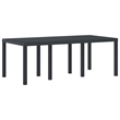 Afuera Living Contemporary Poly Rattan Garden Dining Set in Anthracite