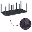 Afuera Living Contemporary Poly Rattan Garden Dining Set in Anthracite