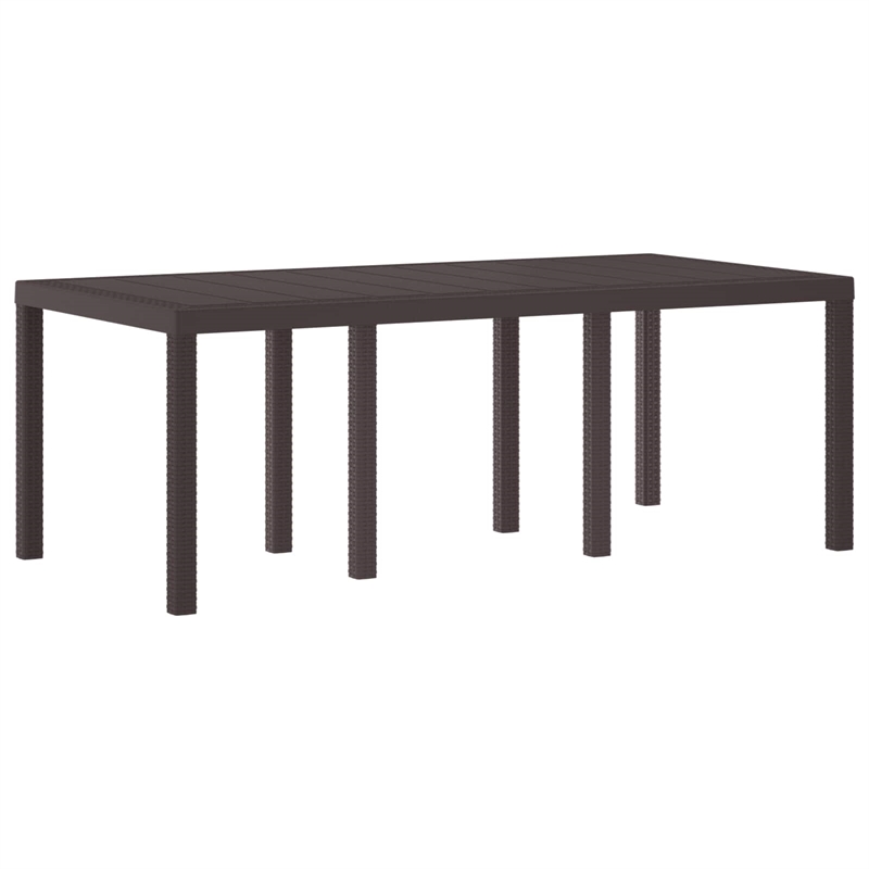 Afuera Living Contemporary Poly Rattan Garden Dining Set in Brown