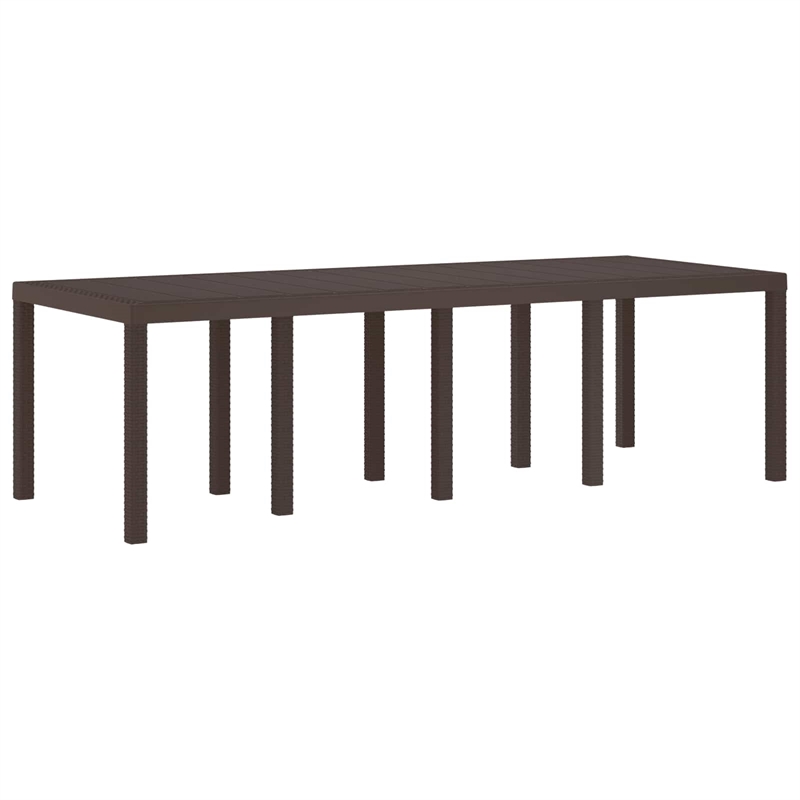 Afuera Living Contemporary Poly Rattan Garden Dining Set in Brown