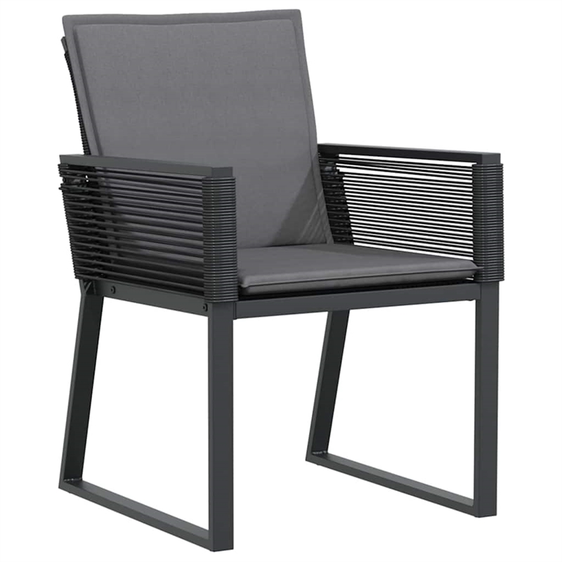 Afuera Living 7 Piece Poly Rattan Garden Dining Set in Black