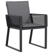 Afuera Living 7 Piece Poly Rattan Garden Dining Set in Black