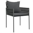 Afuera Living 7 Piece Poly Rattan Garden Dining Set in Black