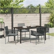 Afuera Living 5 Piece Poly Rattan Garden Dining Set in Black