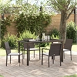 Afuera Living 5 Piece Poly Rattan Garden Dining Set in Black