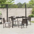 Afuera Living 5 Piece Poly Rattan Garden Dining Set in Black