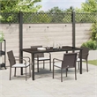 Afuera Living 5 Piece Poly Rattan Garden Dining Set in Black