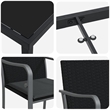 Afuera Living 5 Piece Poly Rattan Garden Dining Set in Black