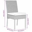 Afuera Living Contemporary 7 Piece Poly Rattan Garden Dining Set in Gray