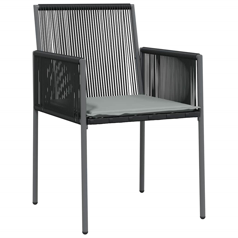 Afuera Living 7 Piece Poly Rattan Garden Dining Set in Black