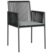 Afuera Living 7 Piece Poly Rattan Garden Dining Set in Black