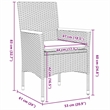 Afuera Living 5 Piece Poly Rattan Garden Dining Set with Cushions in Beige