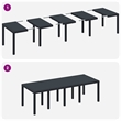 Afuera Living Contemporary Poly Rattan Garden Dining Set in Anthracite