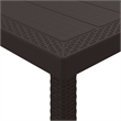 Afuera Living Contemporary Poly Rattan Garden Dining Set in Brown