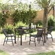 Afuera Living 5 Piece Poly Rattan Garden Dining Set in Black