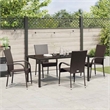 Afuera Living 5 Piece Poly Rattan Garden Dining Set in Black